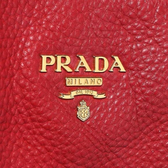 Prada Dark Red Vitello Daino Leather Tote Bag - Picture 8 of 12